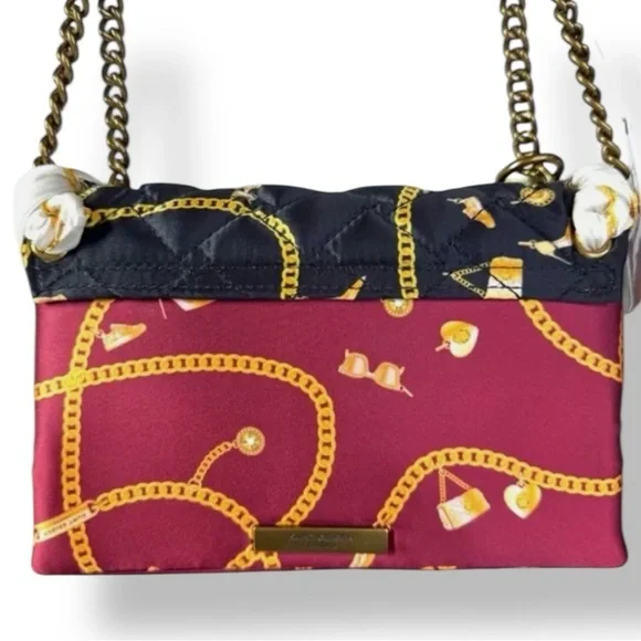 Kurt Geiger 🪢 NWT ❗️RARE Quilted Kensington with Scarf in Reversed Blue and Red - Picture 2 of 11